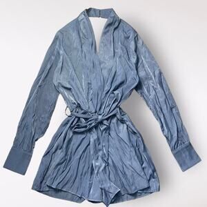 Hyfve NWT Womens Blue Long Sleeve‎ Romper Size M